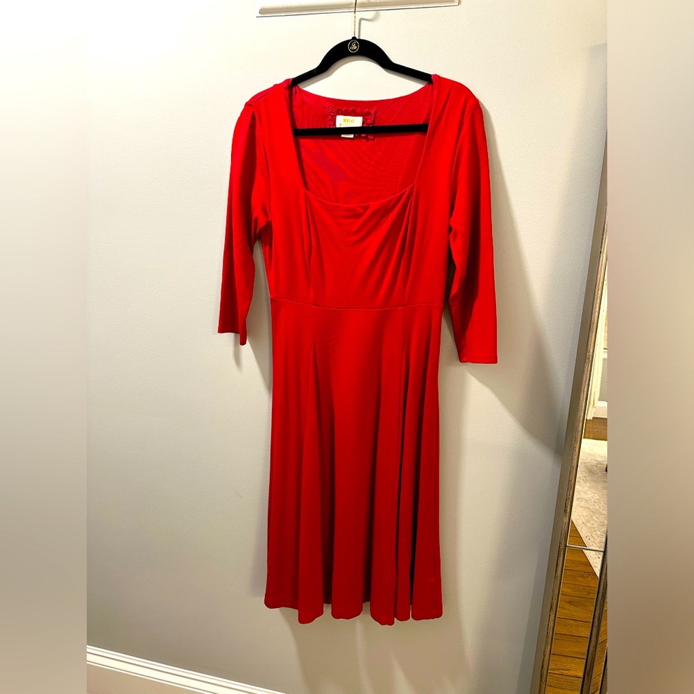 Maeve for Anthropologie red dress Sz Medium